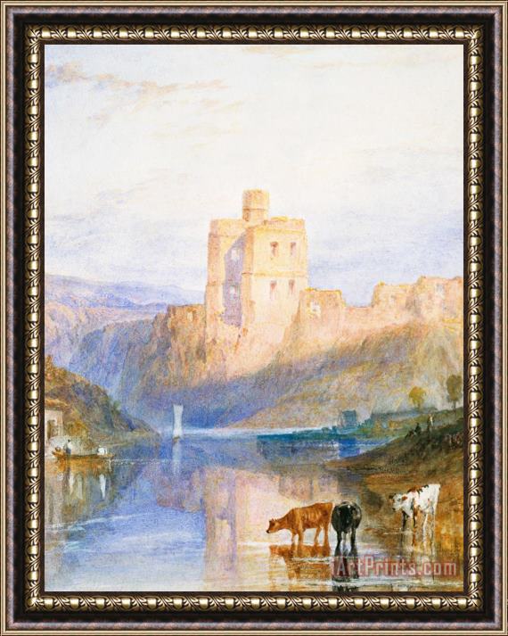 Joseph Mallord William Turner Norham Castle An Illustration To Marmion By Sir Walter Scott Framed Painting