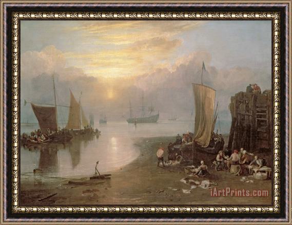 Joseph Mallord William Turner Sun Rising Through Vapour Framed Painting