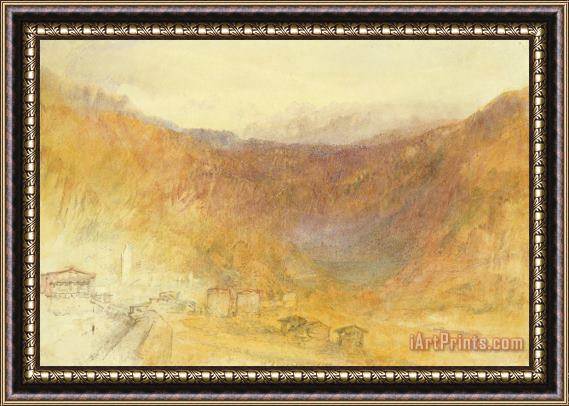 Joseph Mallord William Turner The Brunig Pass from Meiringen Framed Print