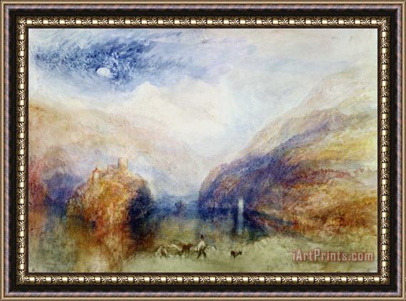 Joseph Mallord William Turner The Lauerzersee with the Mythens Framed Print