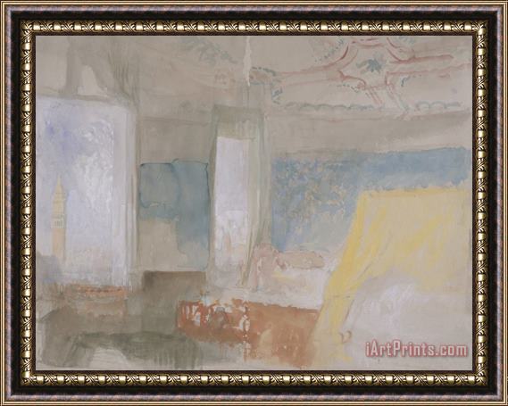 Joseph Mallord William Turner Turner's Bedroom in The Palazzo Giustinian (the Hotel Europa), Venice Framed Print