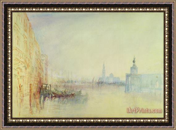 Joseph Mallord William Turner Venice - The Mouth of the Grand Canal Framed Painting