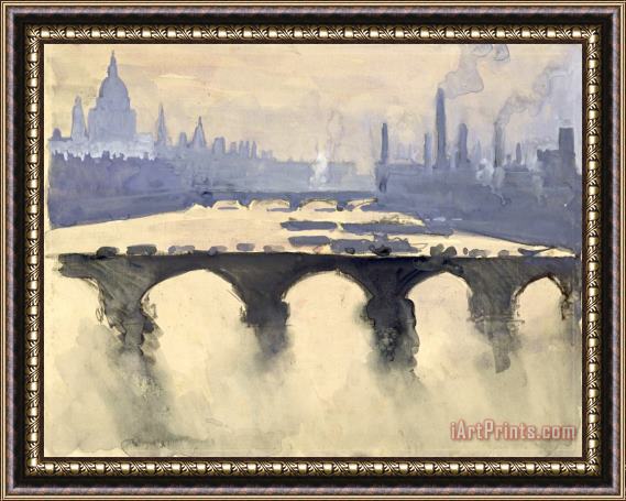 Joseph Pennell Out of My London Window: Dome And Spires And Chimneys, Mist And Smoke Framed Print