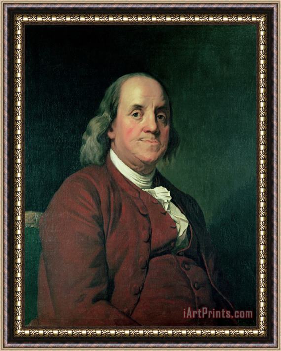 Joseph Wright of Derby Benjamin Franklin Framed Painting