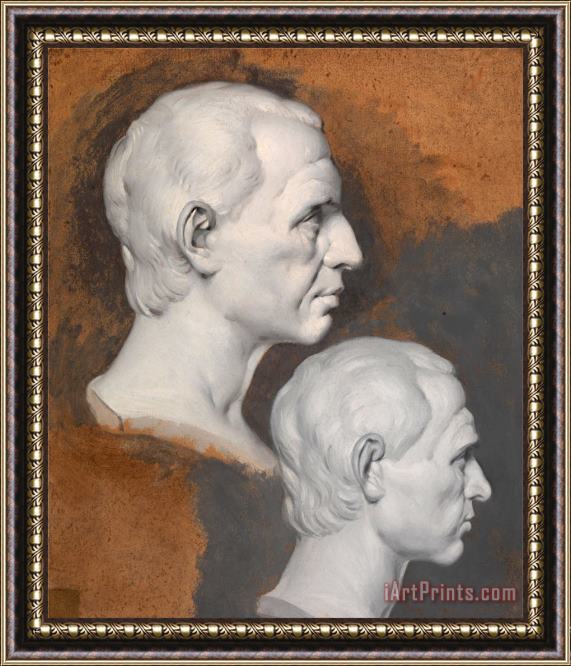 Joseph Wright  Studies of a Classical Bust Framed Painting