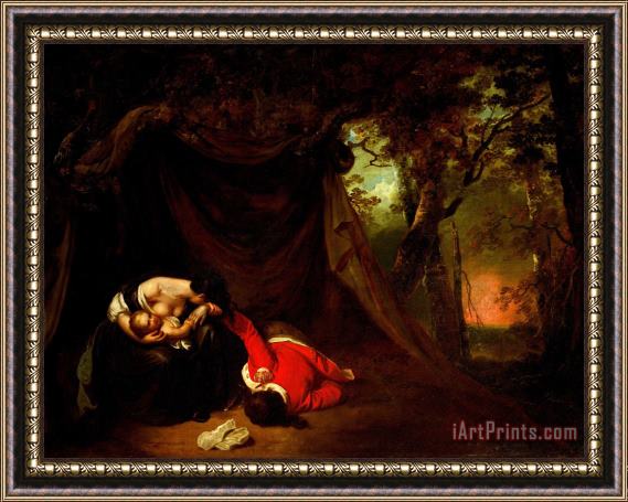Joseph Wright  The Dead Soldier Framed Painting