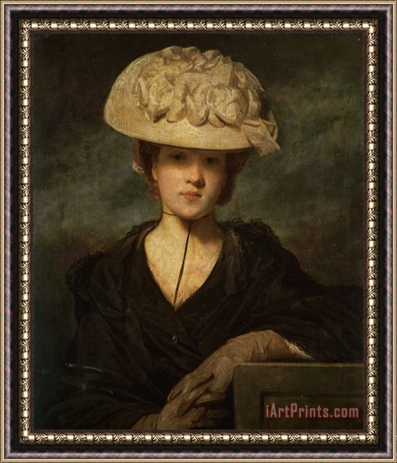 Joshua Reynolds Portrait of Miss Hickey Framed Painting