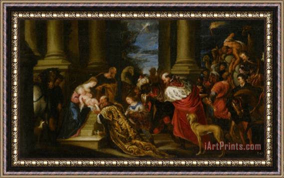 Juan Antonio Frias Y Escalante The Adoration of The Magi Framed Painting