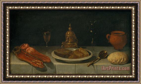 Juan van der Hamen y Leon Still Life And Laid Table Framed Painting