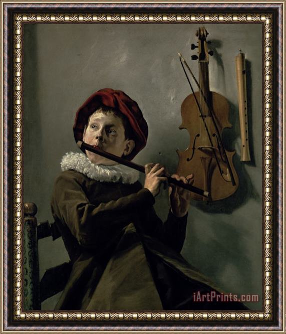 Judith Leyster Boy Playing The Flute Framed Painting
