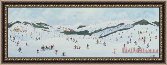 Judy Joel On The Slopes Framed Painting
