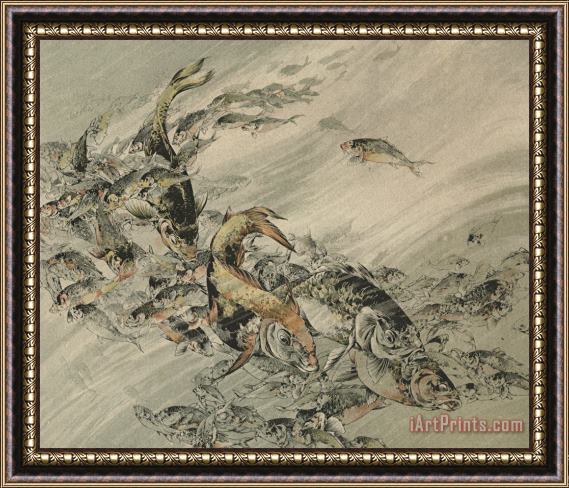 Jules-Auguste Habert-Dys Fishes Framed Print