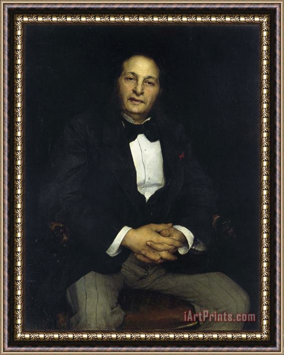 Jules Bastien Lepage Portrait of M.h. Simon Hayem Framed Print
