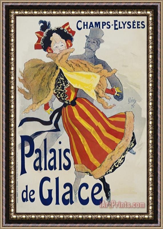 Jules Cheret Palais De Glace Poster Framed Print