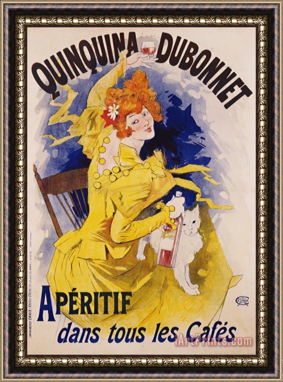 Jules Cheret Quinquina Dubonnet Poster Framed Print