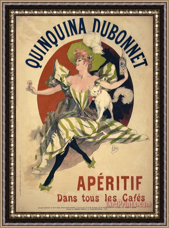 Jules Cheret Quinquina Dubonnet Poster Framed Painting
