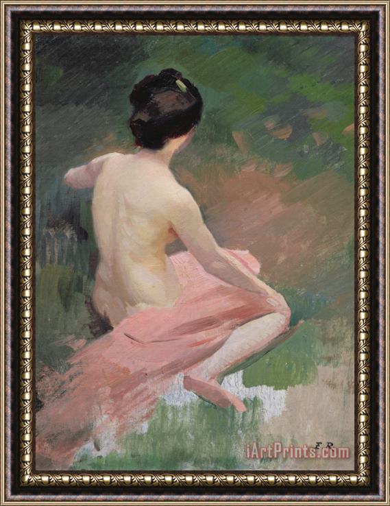 Jules Ernest Renoux Female Nude Framed Painting