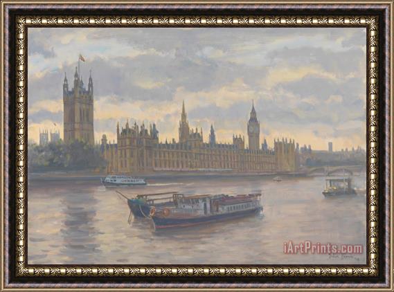 Julian Barrow Houses Of Parliament Framed Painting