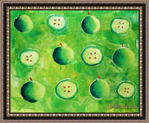 Julie Nicholls Apples In Halves Framed Print