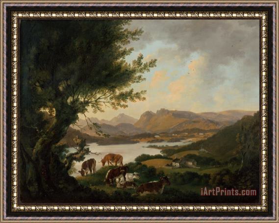 Julius Caesar Ibbetson Lake Windermere Framed Painting