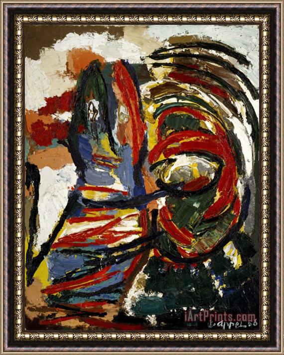 Karel Appel The Crying Crocodile Tries to Catch The Sun Framed Print