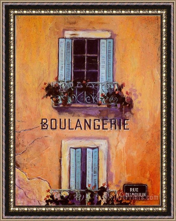 Karel Burrows Boulangerie Framed Painting