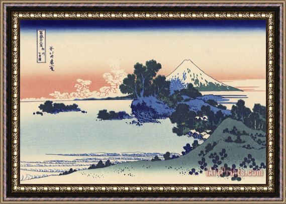Katsushika Hokusai Shichiri Beach in Sagami Framed Print