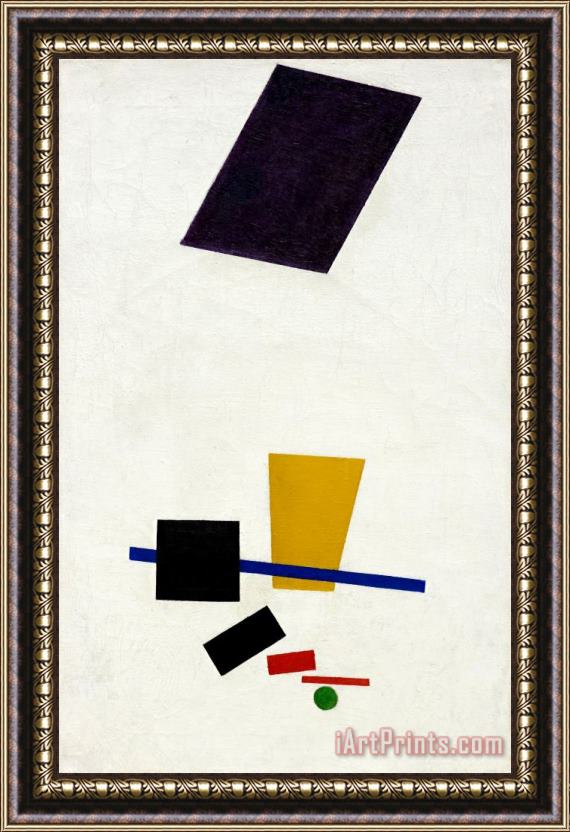 Kazimir Malevich Painterly Realism of a Football Player – Color Masses in The 4th Dimension Framed Painting