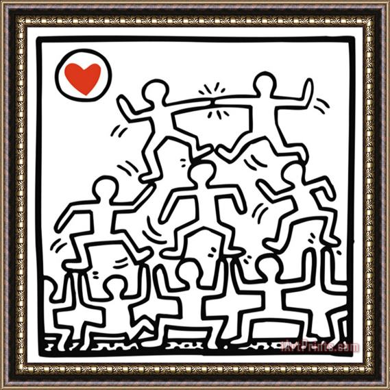 Keith Haring One Man Show Details Framed Painting