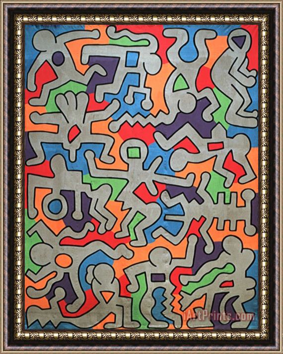 Keith Haring Palladium Framed Painting