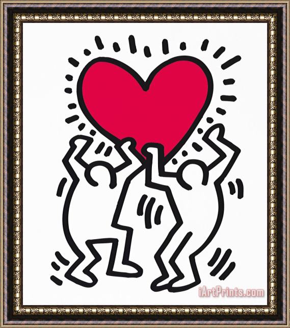 Keith Haring Pop Shop 1988 Framed Painting