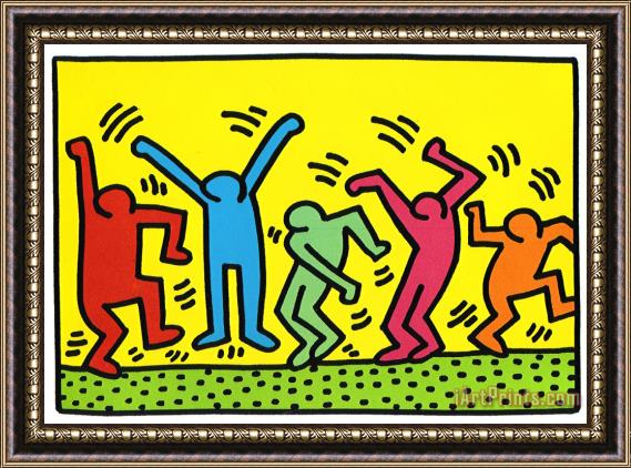Keith Haring Pop Shop Framed Painting