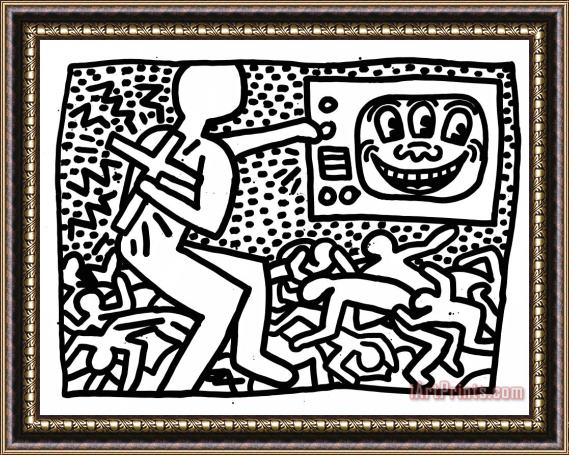 Keith Haring Untitled, 1981 Framed Painting