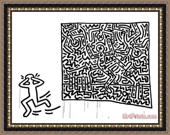 Keith Haring Untitled 1982 Framed Painting