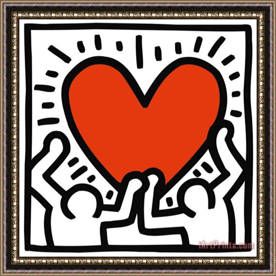 Keith Haring Untitled C 1988 Framed Painting