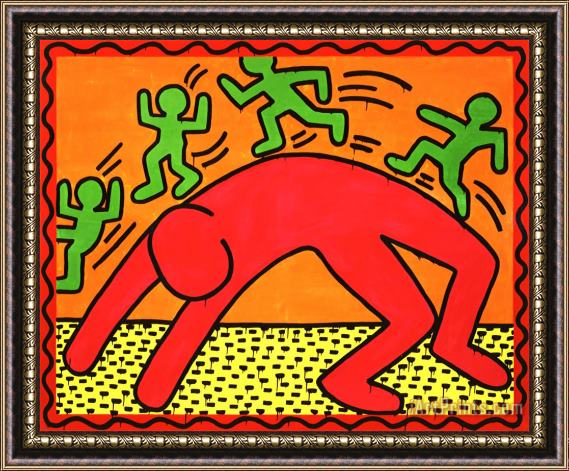Keith Haring Untitled October 7 1982 Framed Painting