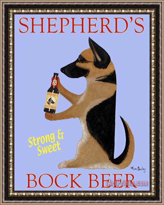 Ken Bailey Shepherd's Bock Beer Framed Painting