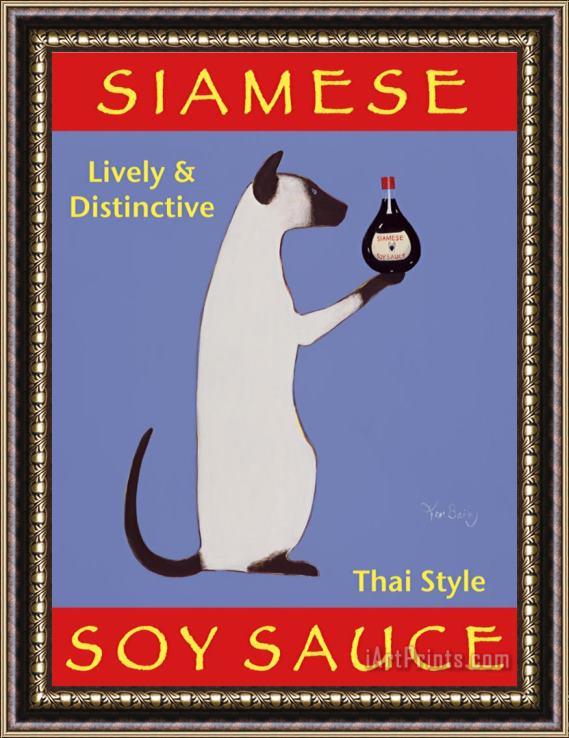 Ken Bailey Siamese Soy Sauce Framed Print