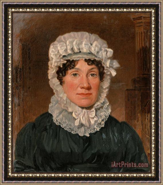 Lambert Marshall Portrait of Mrs. Ben Marshall Framed Painting