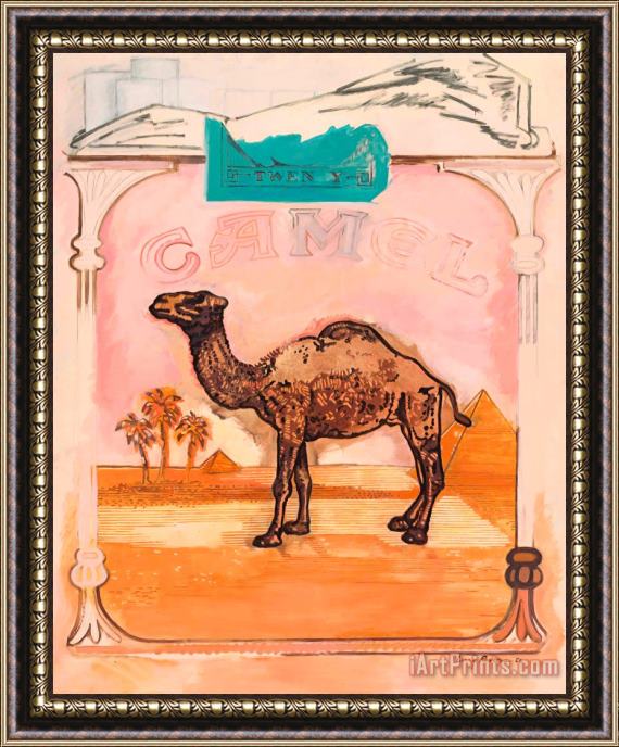 Larry Rivers Beyond Camels, 1980 Framed Painting