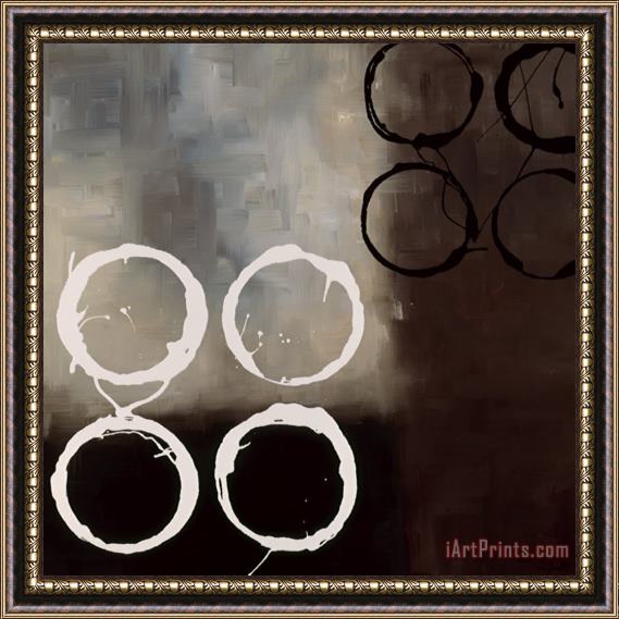 laurie maitland Beige Circles I Framed Painting