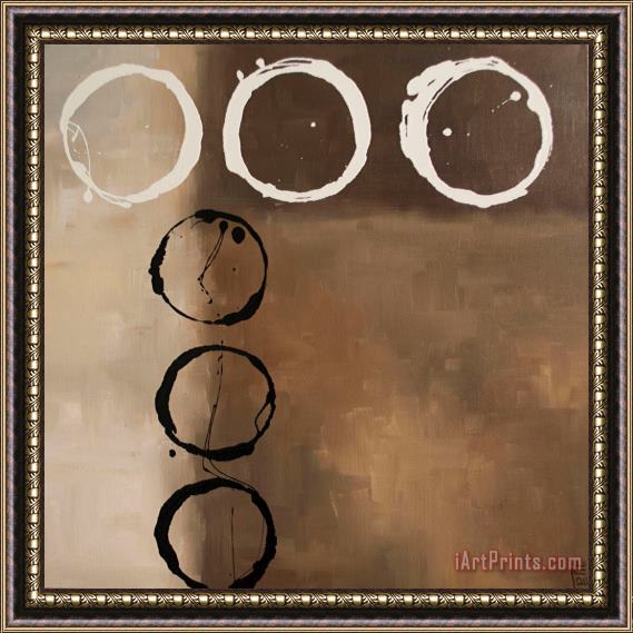 laurie maitland Circles in Neutral II Framed Print