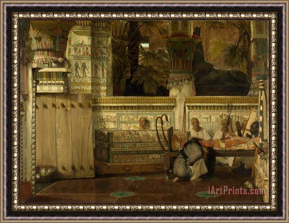 Lawrence Alma-tadema The Egyptian Widow Framed Painting