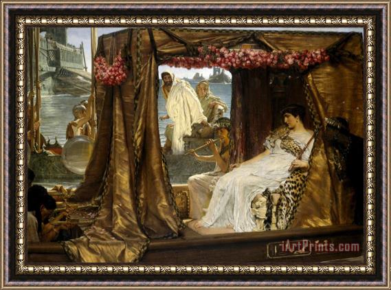 Lawrence Alma-Tadema The Meeting of Anthony And Cleopatra, 41 B.c. Framed Painting