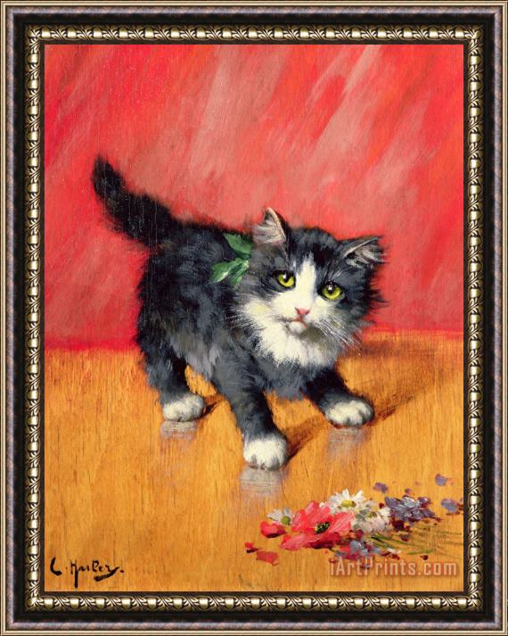 Leon-Charles Huber An Innocent Look Framed Painting