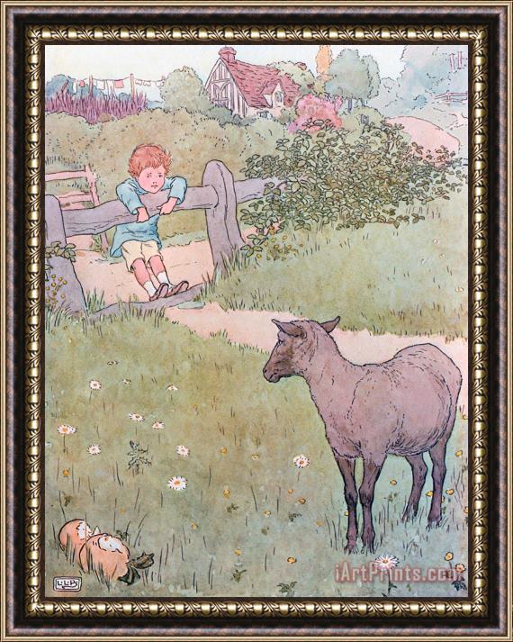 Leonard Leslie Brooke Baa Baa Black Sheep Framed Painting