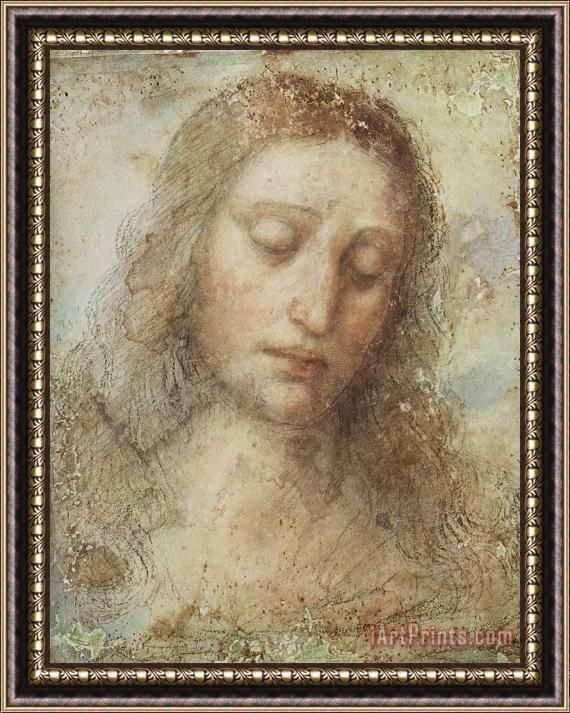 Leonardo da Vinci Head of Christ Framed Print