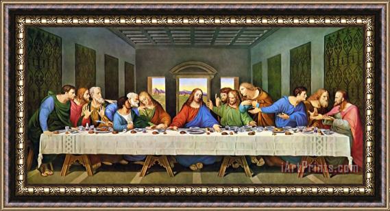 Leonardo da Vinci The Last Supper Framed Painting