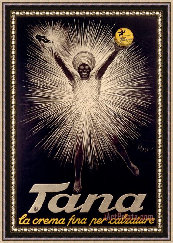 Leonetto Cappiello Advertisement For Tana Shoe Polish Framed Painting