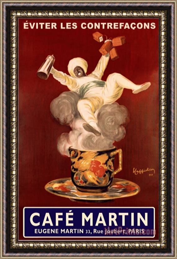 Leonetto Cappiello Cafe Martin Framed Painting